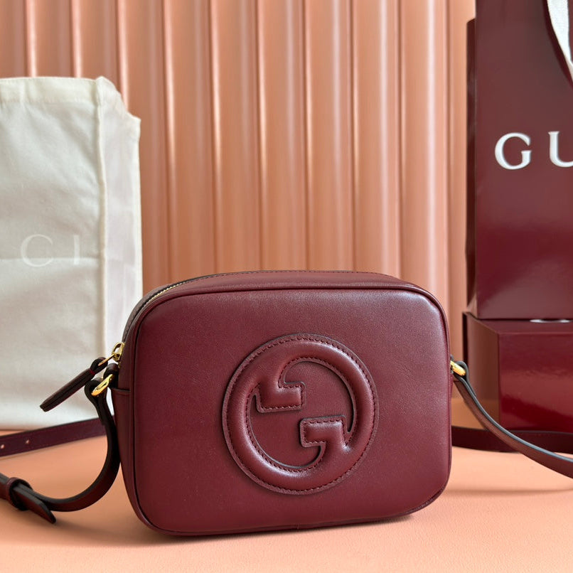 GUCCI BLONDIE SMALL SHOULDER BAG 21 IN ROSSO ANCORA RED CALFSKIN
