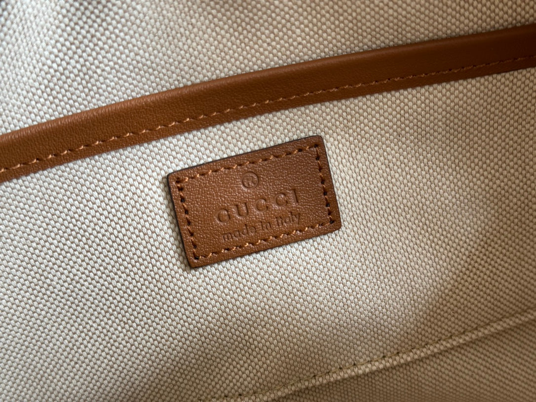 GUCCI BLONDIE SMALL SHOULDER BAG 21 IN BROWN SMOOTH CALFSKIN