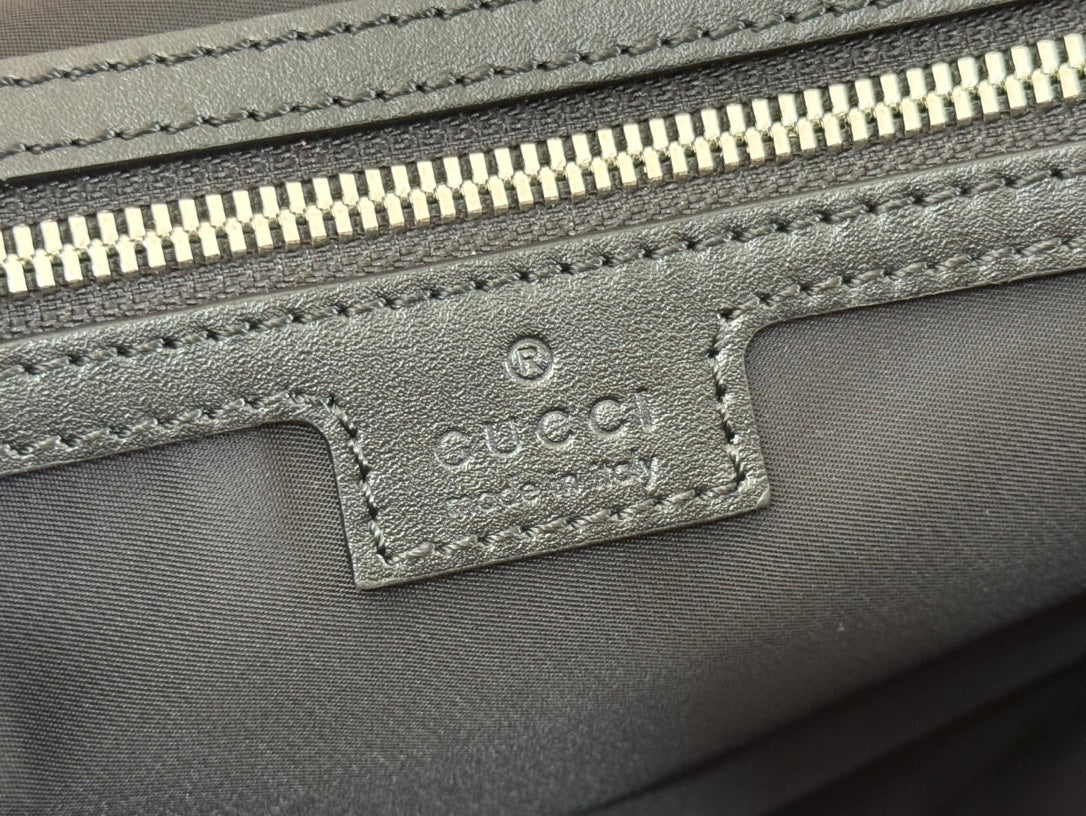 GUCCI LARGE CROSSBODY BAG 36 IN BLACK CANVAS