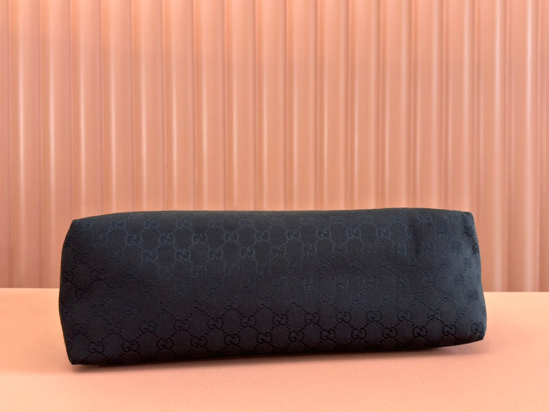 GUCCI LARGE CROSSBODY BAG 36 IN BLACK CANVAS