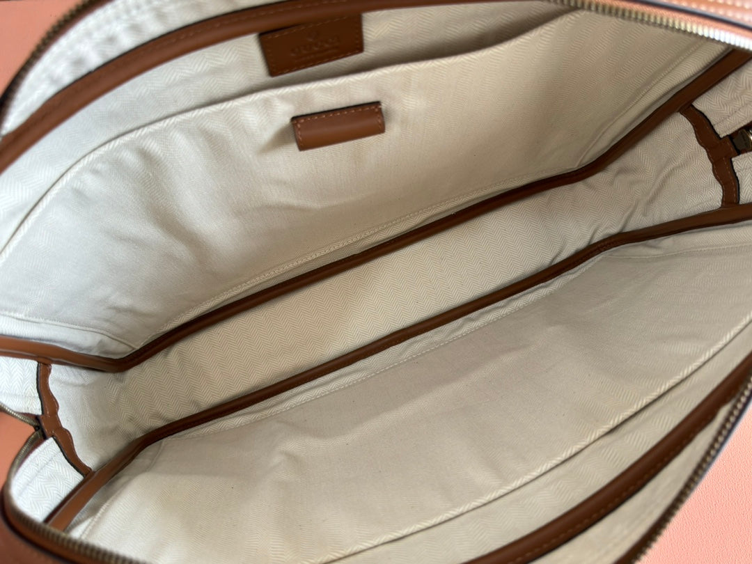 GUCCI MEDIUM BRIEFCASE 40 IN BROWN CALFSKIN