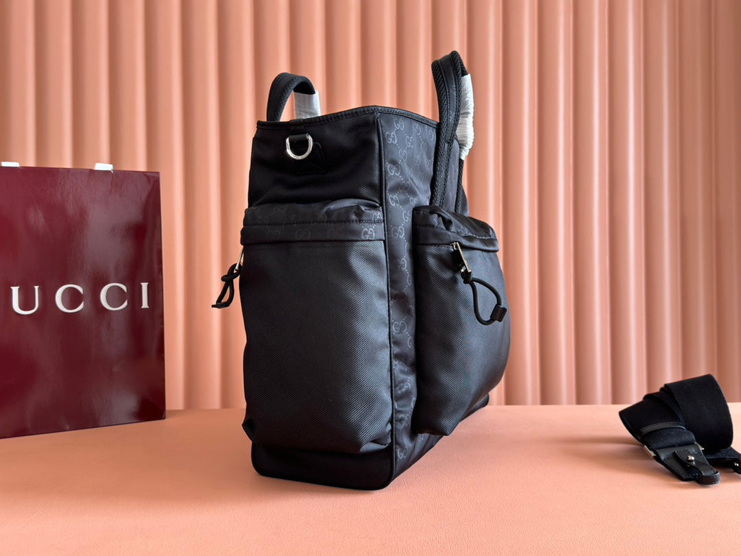GUCCI NEXUS LARGE TOTE BAG 40 IN BLACK  NYLON