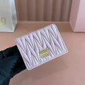 SMALL MATELASSÉ NAPPA LEATHER WALLET LIGHT PINK