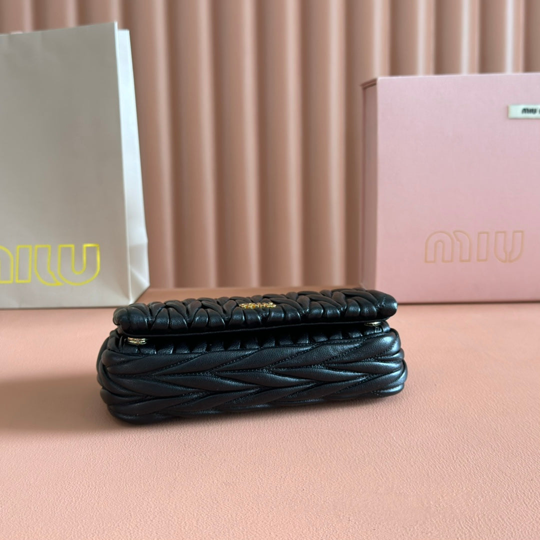 MATELASSé NAPPA LEATHER MINI BAG 18 BLACK