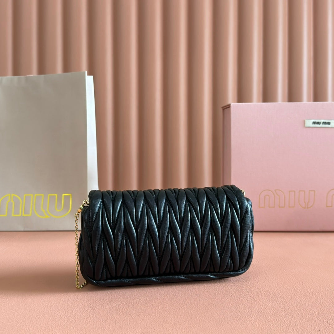 MATELASSé NAPPA LEATHER MINI BAG 18 BLACK