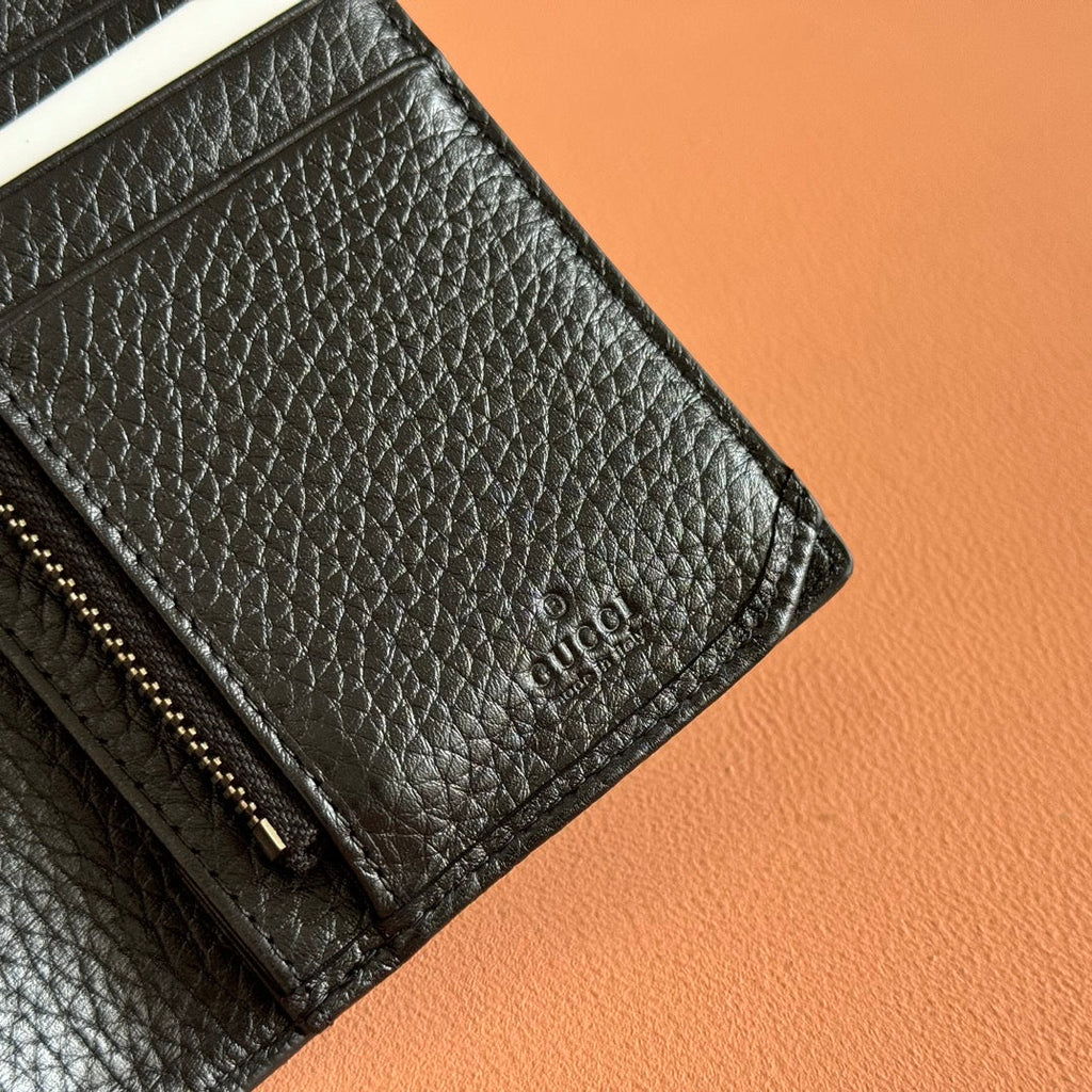 GUCCI LONG CARD 19 BLACK IN CALFSKIN CASE WITH  LOGO
