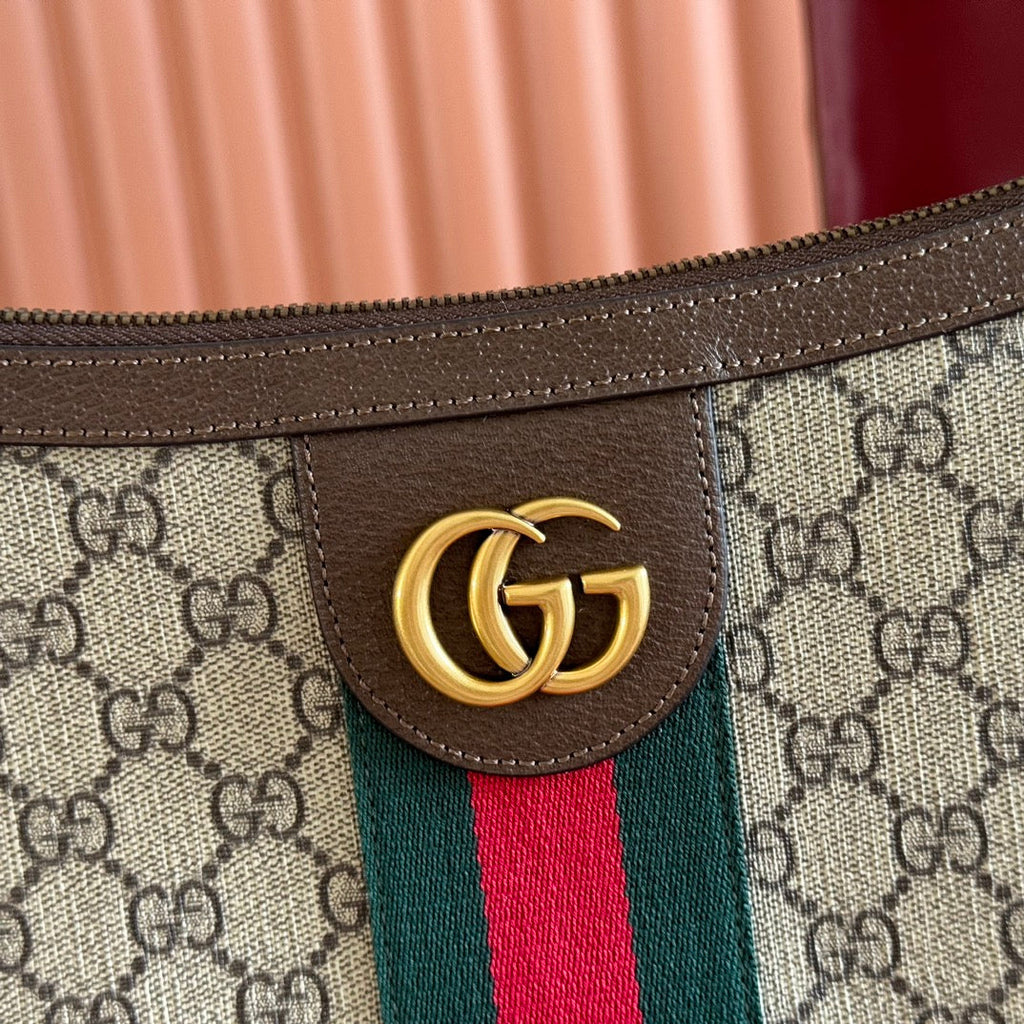 GUCCI 25S EPILOGUE BAG 30 IN BEIGE AND EBONY CALFSKIN