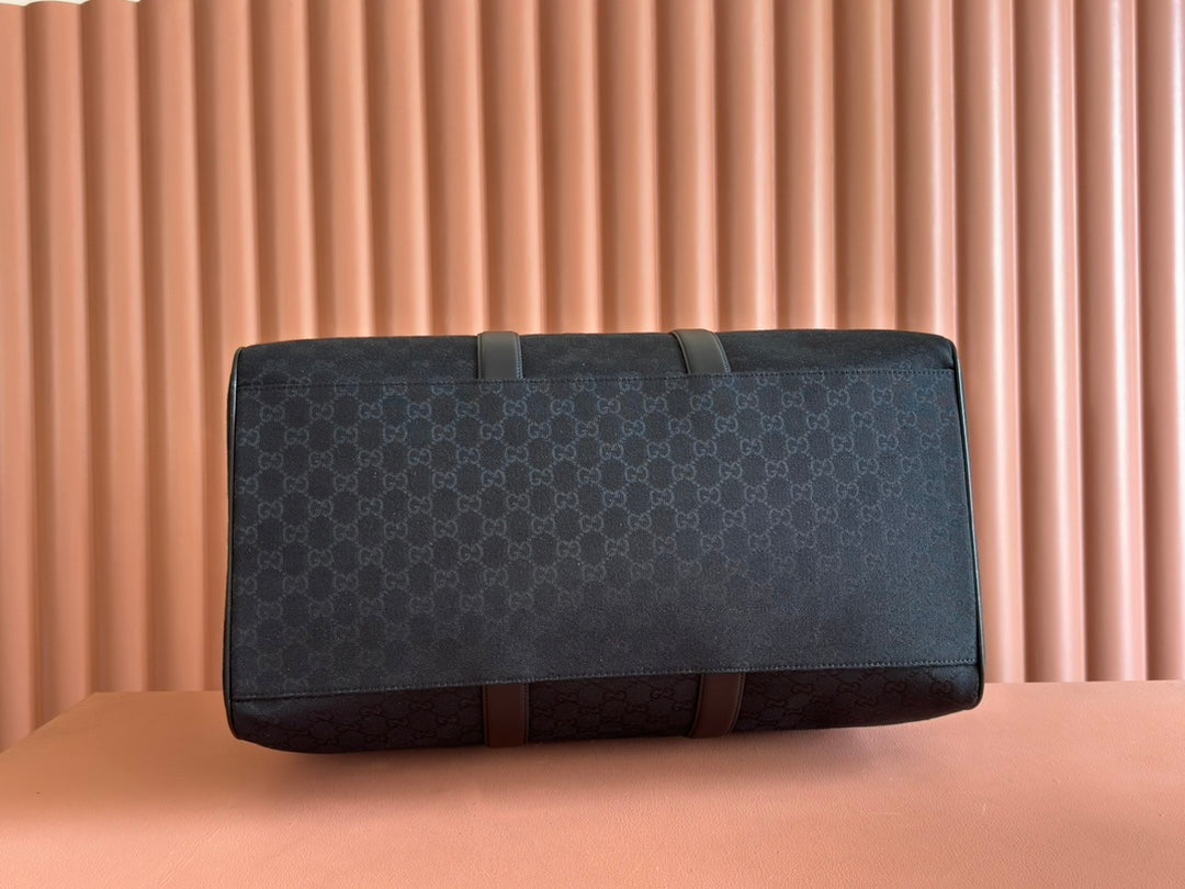 GUCCI 26S DUFFEL BAG 52 IN BLACK CANVAS
