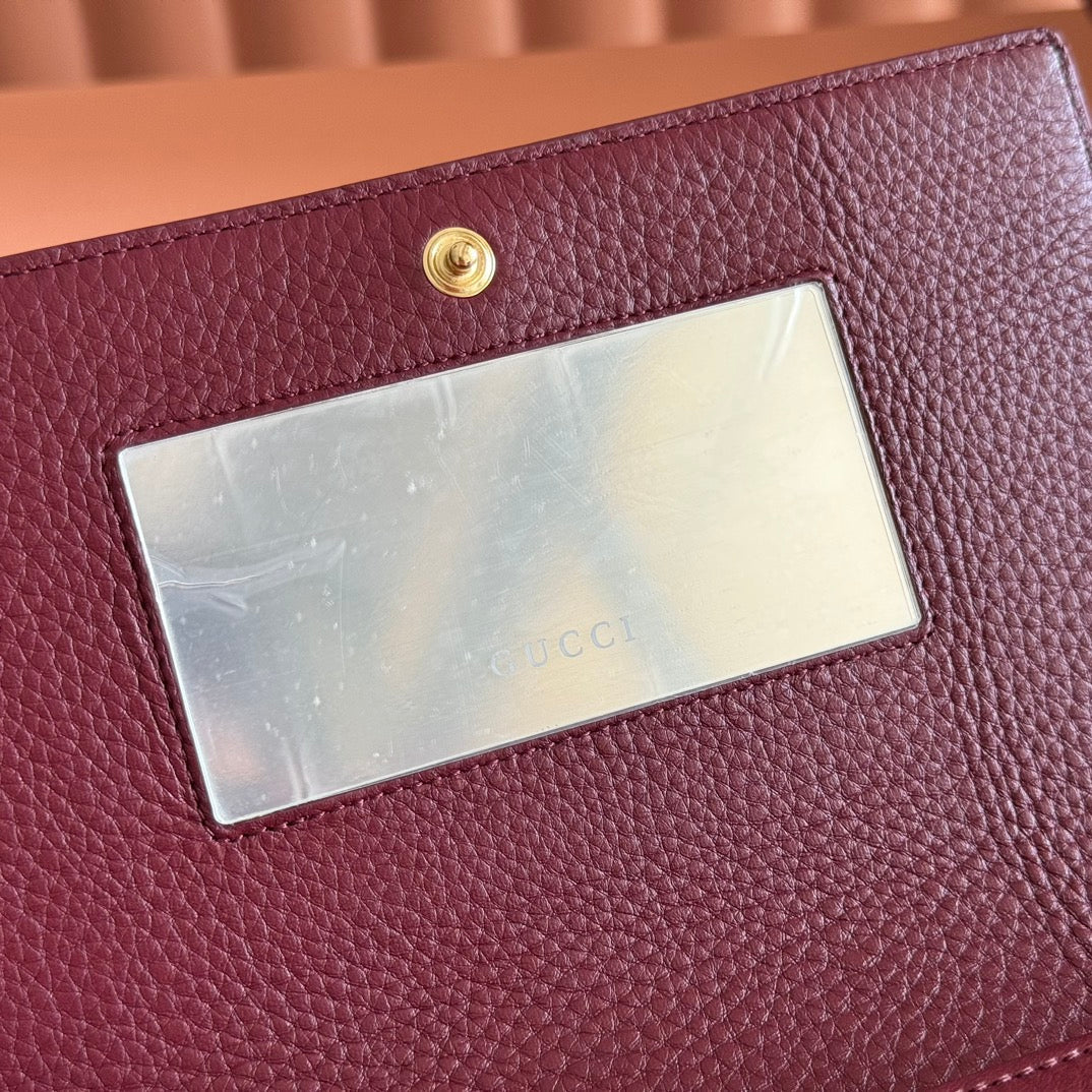 GUCCI 26S  MARMONT BAG 20 IN BLACK CALFSKIN