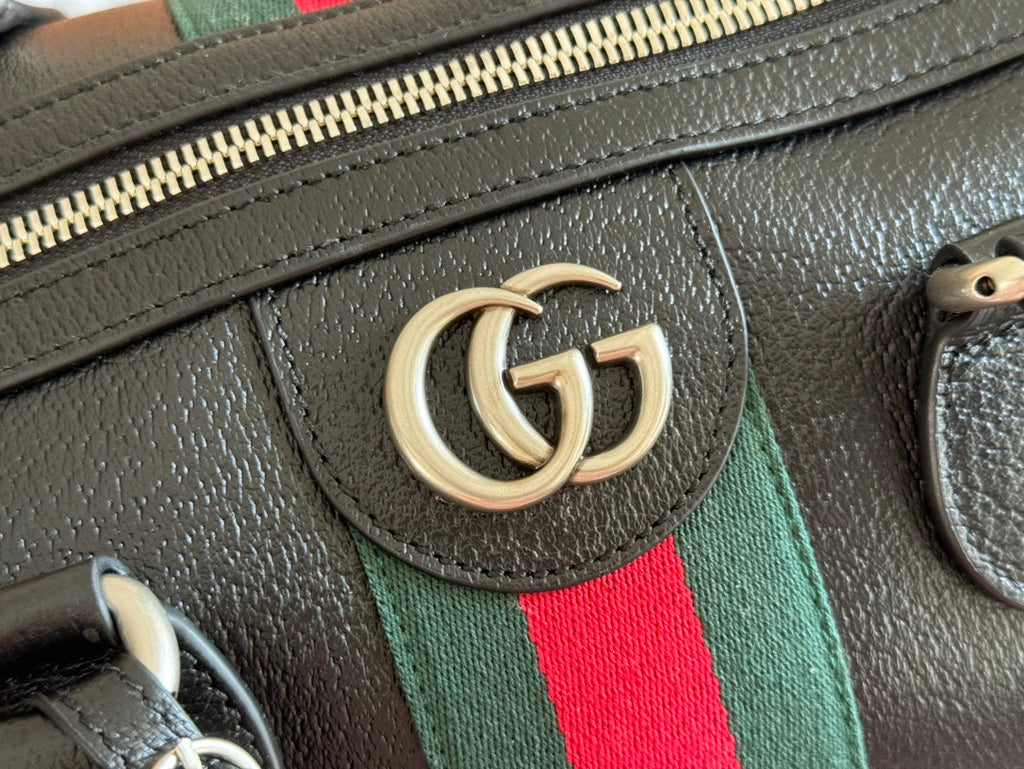 GUCCI 26S DUFFLE BAG 44 IN BLACK CALFSKIN