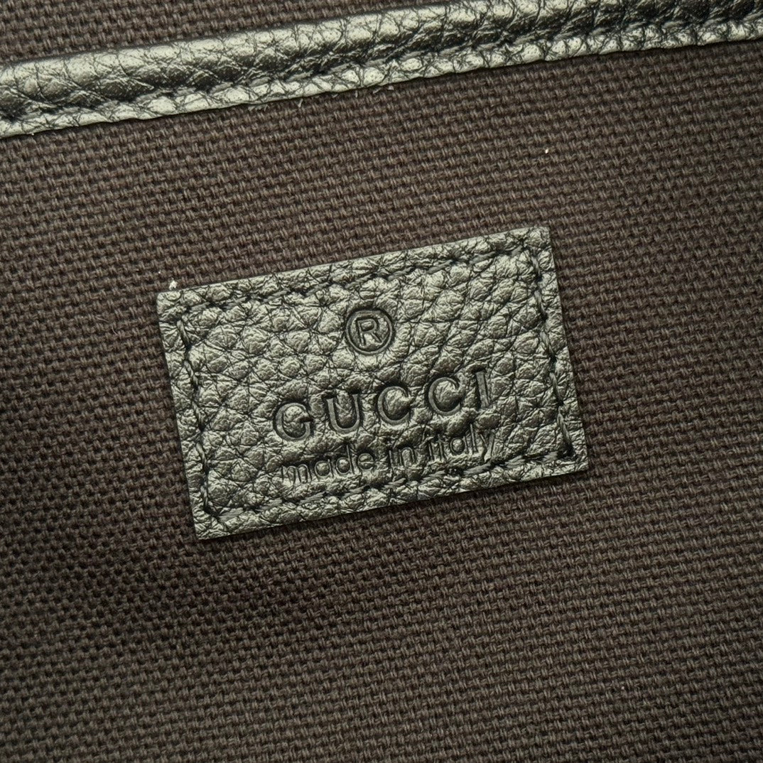 GUCCI 26S SHOULDER BAG 31 IN BLACK CALFSKIN