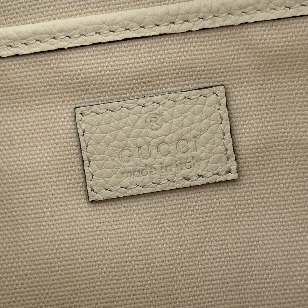 GUCCI 26S SHOULDER BAG 31 IN CREAM WHITE CALFSKIN
