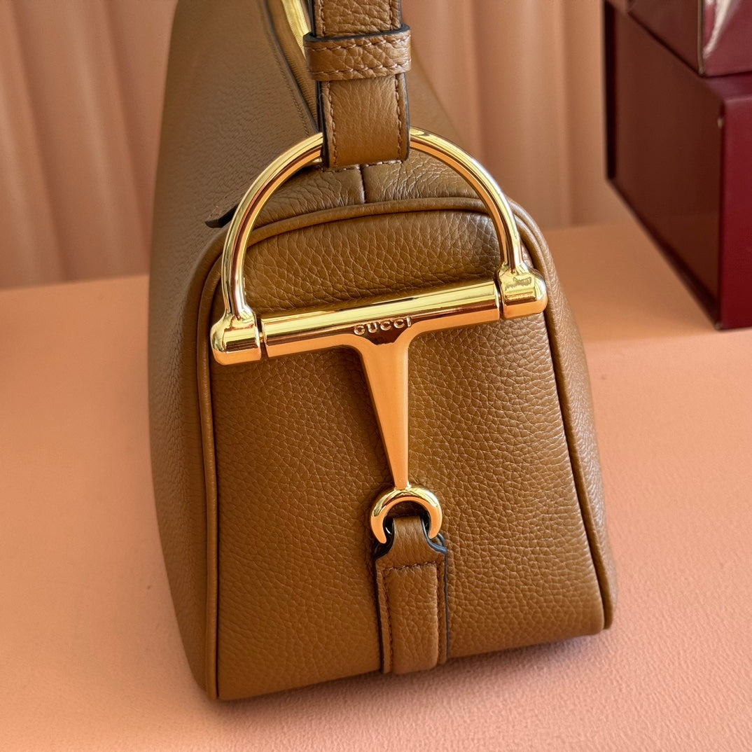 GUCCI 26S SHOULDER BAG 31 IN BROWN CALFSKIN