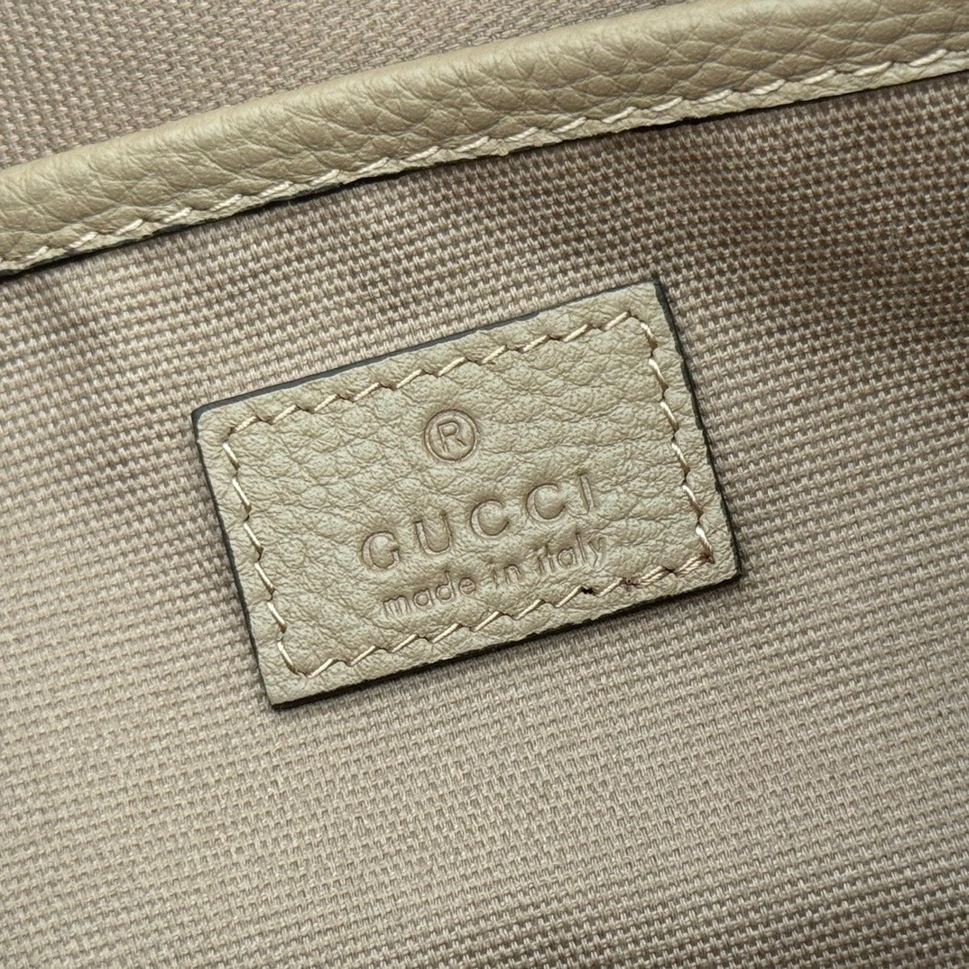GUCCI 26S SHOULDER BAG 31 IN LIGHT EARTH BROWN CALFSKIN