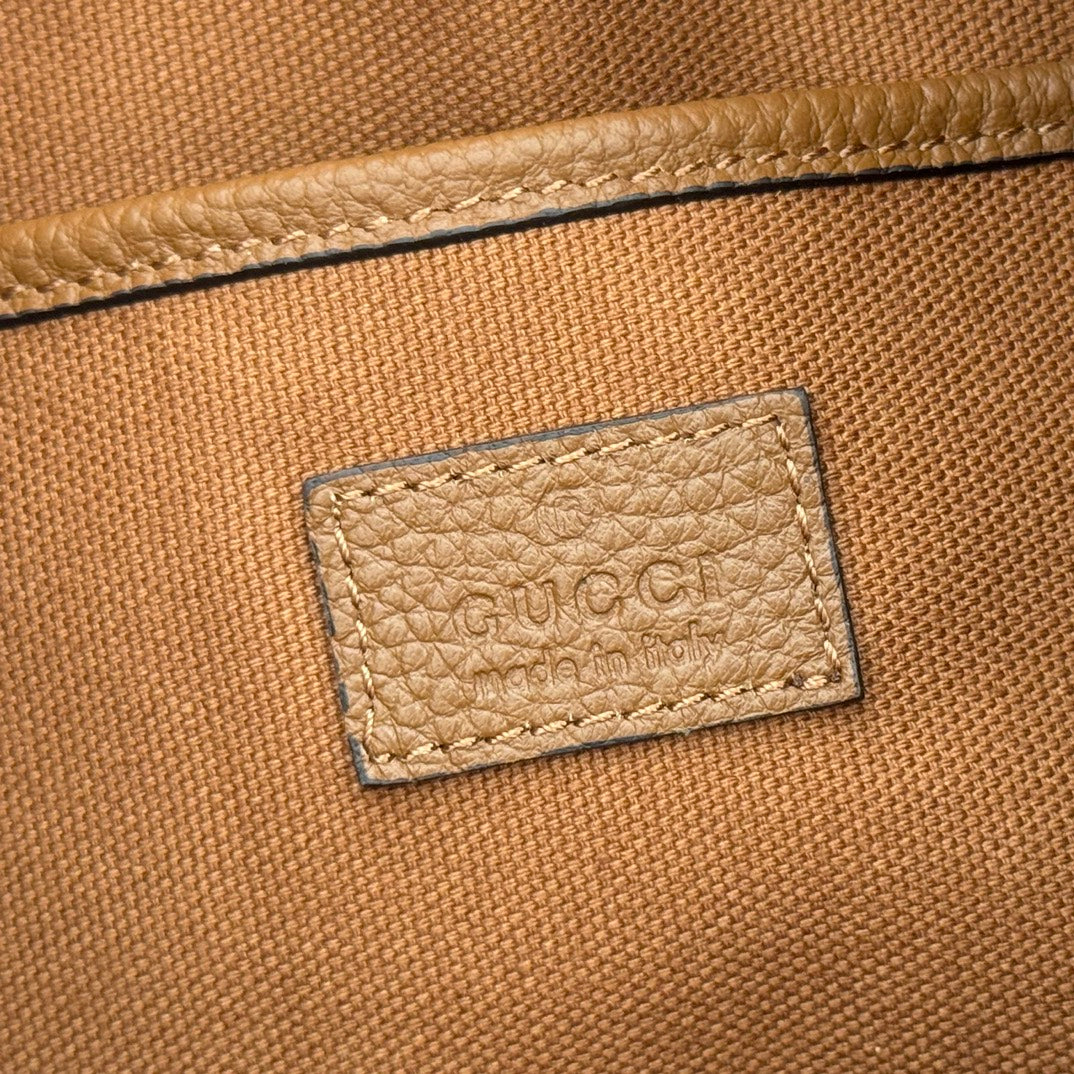 GUCCI 26S SHOULDER BAG 38 IN BROWN CALFSKIN