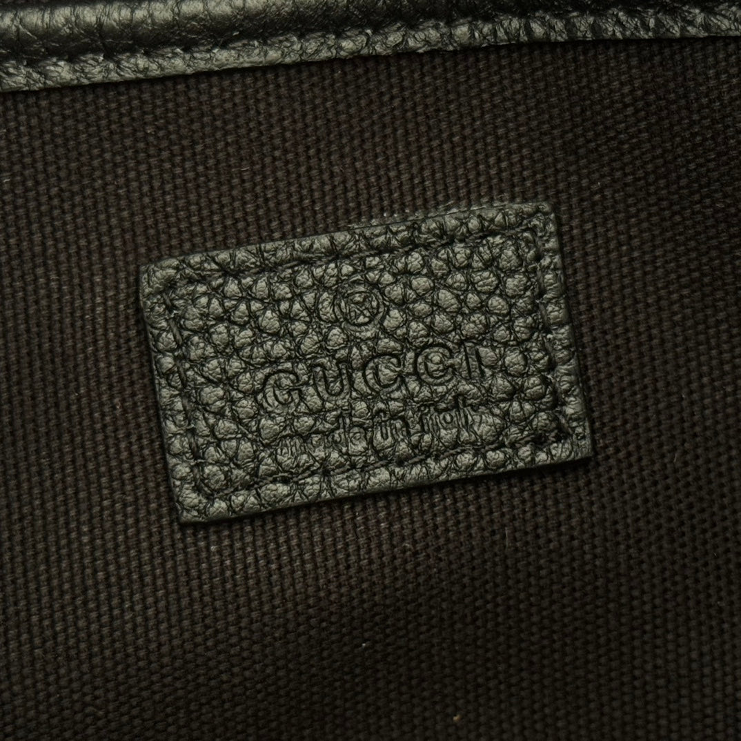 GUCCI 26S SHOULDER BAG 38 IN BLACK CALFSKIN