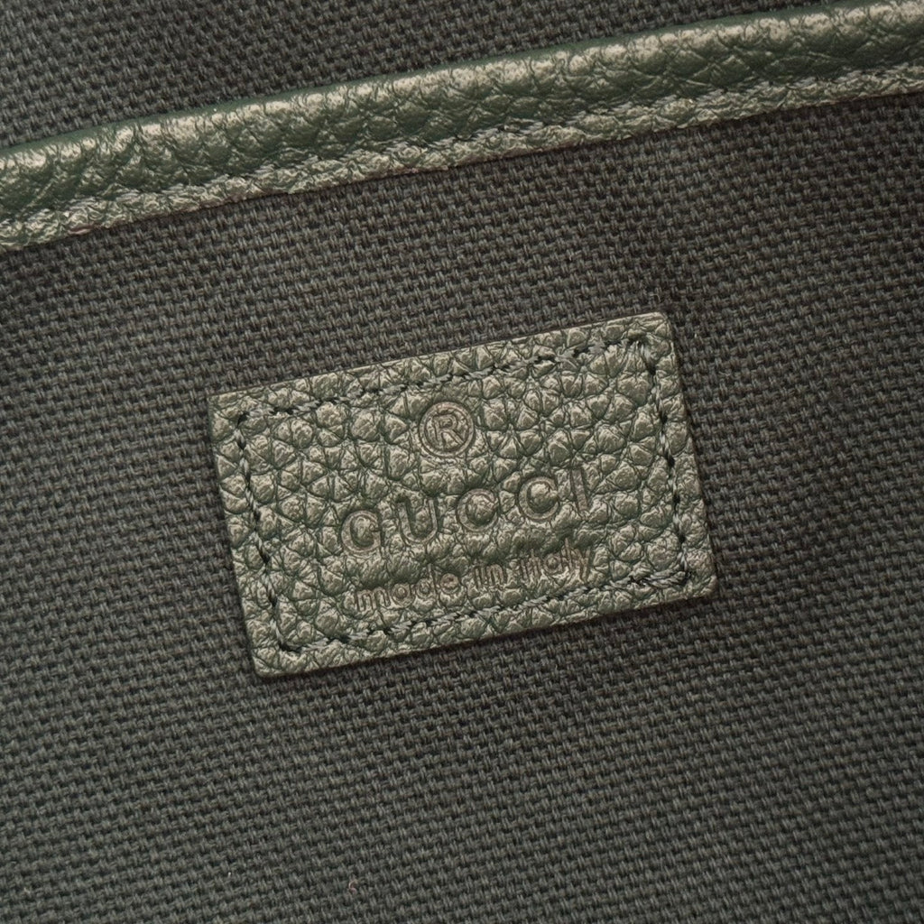 GUCCI 26S SHOULDER BAG 31 IN DARK GREEN CALFSKIN
