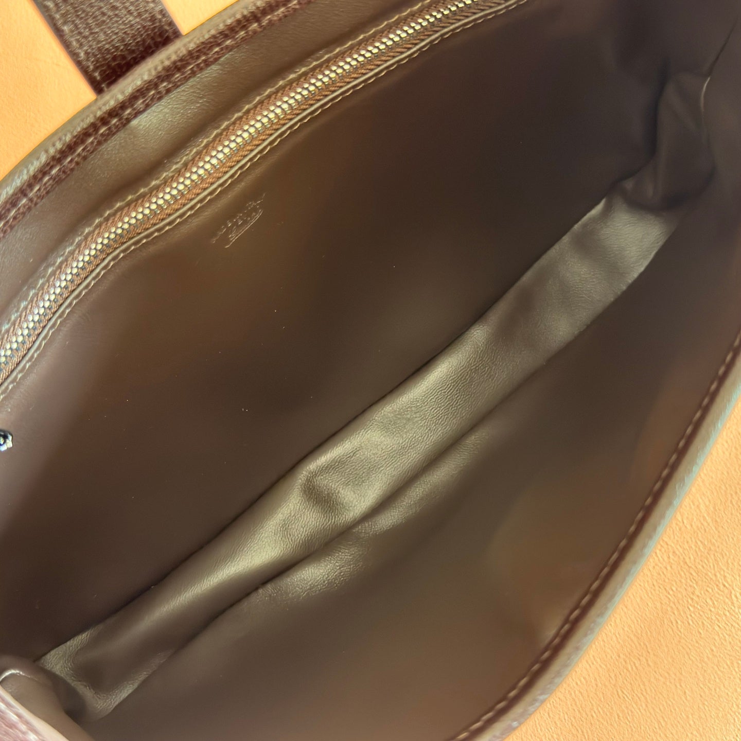 GUCCI 26S JACKIE SLIM SHOULDER BAG 28 IN DARK BROWN CALFSKIN