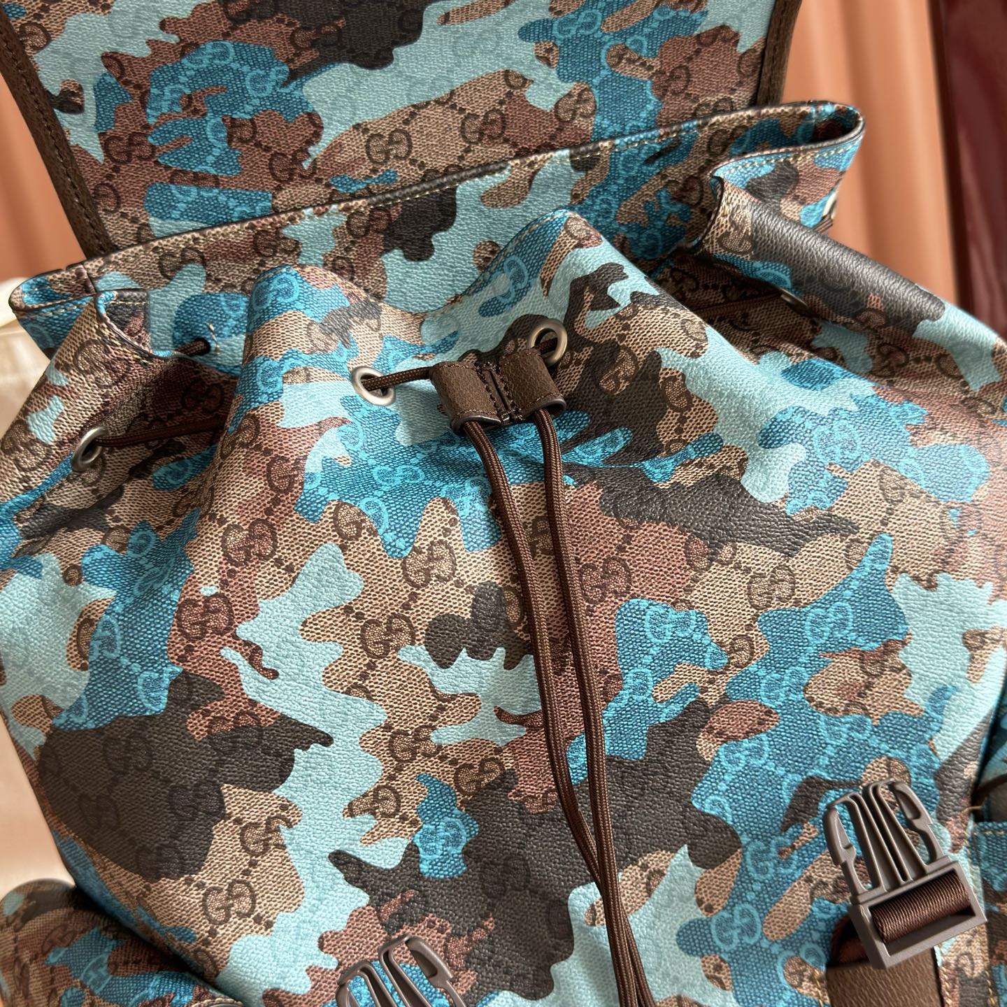 GUCCI 26S BACKPACK 46 IN MULTICOLOR COATED CANVAS STYLE 2