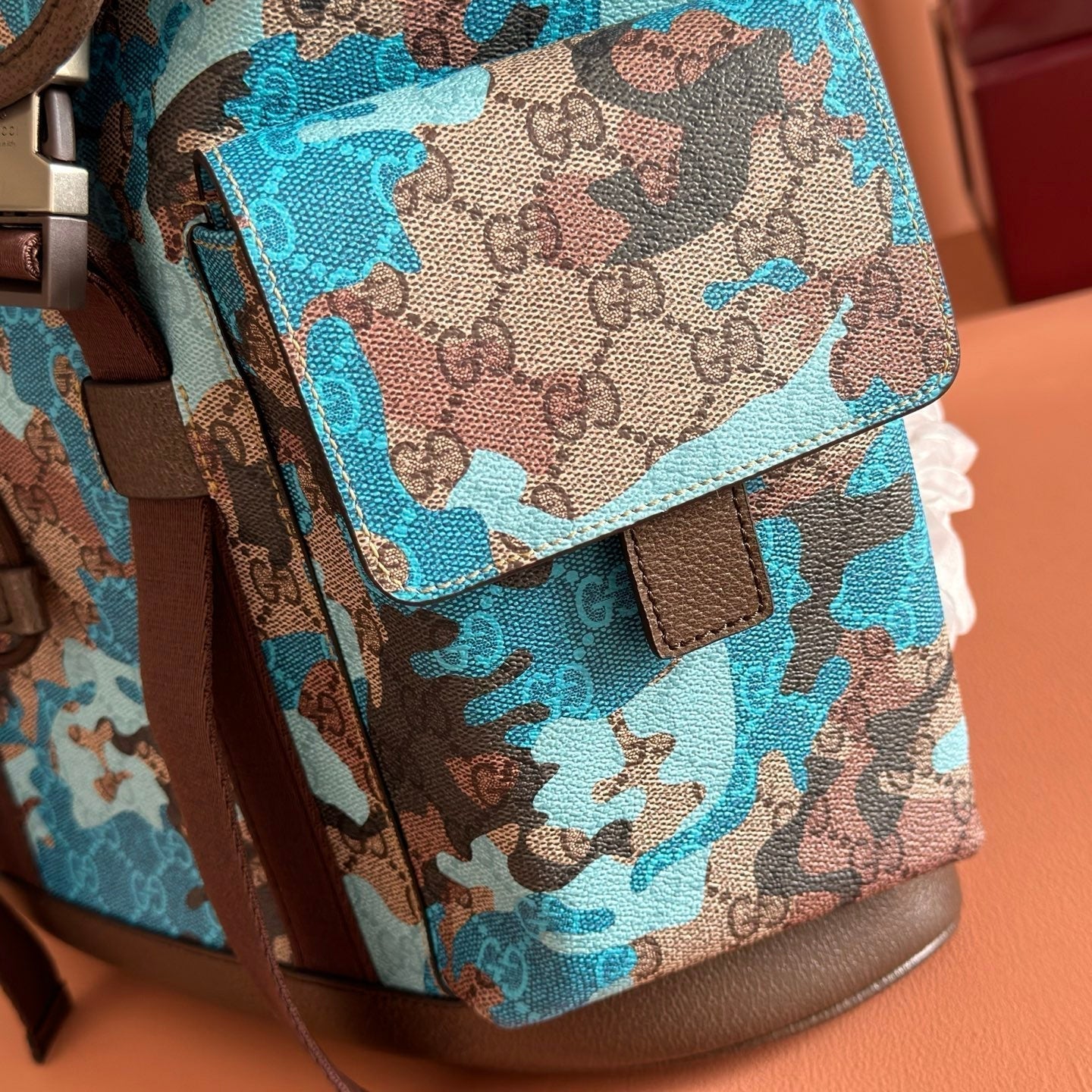 GUCCI 26S BACKPACK 46 IN MULTICOLOR COATED CANVAS STYLE 2