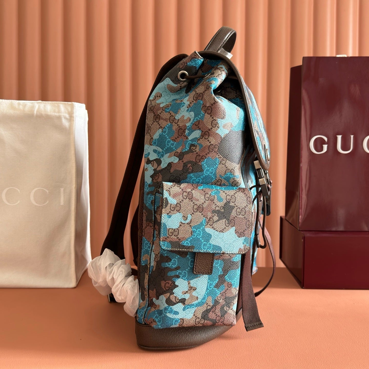 GUCCI 26S BACKPACK 46 IN MULTICOLOR COATED CANVAS STYLE 2