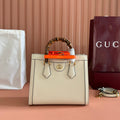 GUCCI 26S DIANA TOTE BAG 27 IN CREAM WHITE CALFSKIN