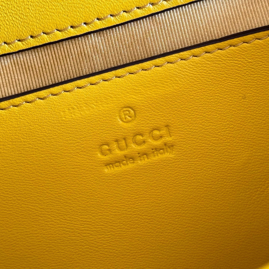 GUCCI 26S  MARMONT BAG 22 IN YELLOW LAMBSKIN