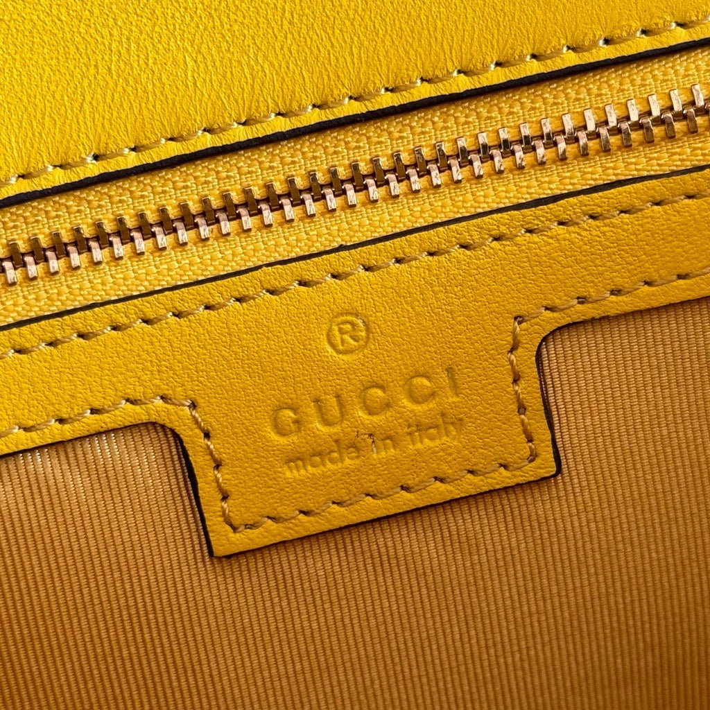 GUCCI 26S  MARMONT BAG 26 IN YELLOW LAMBSKIN