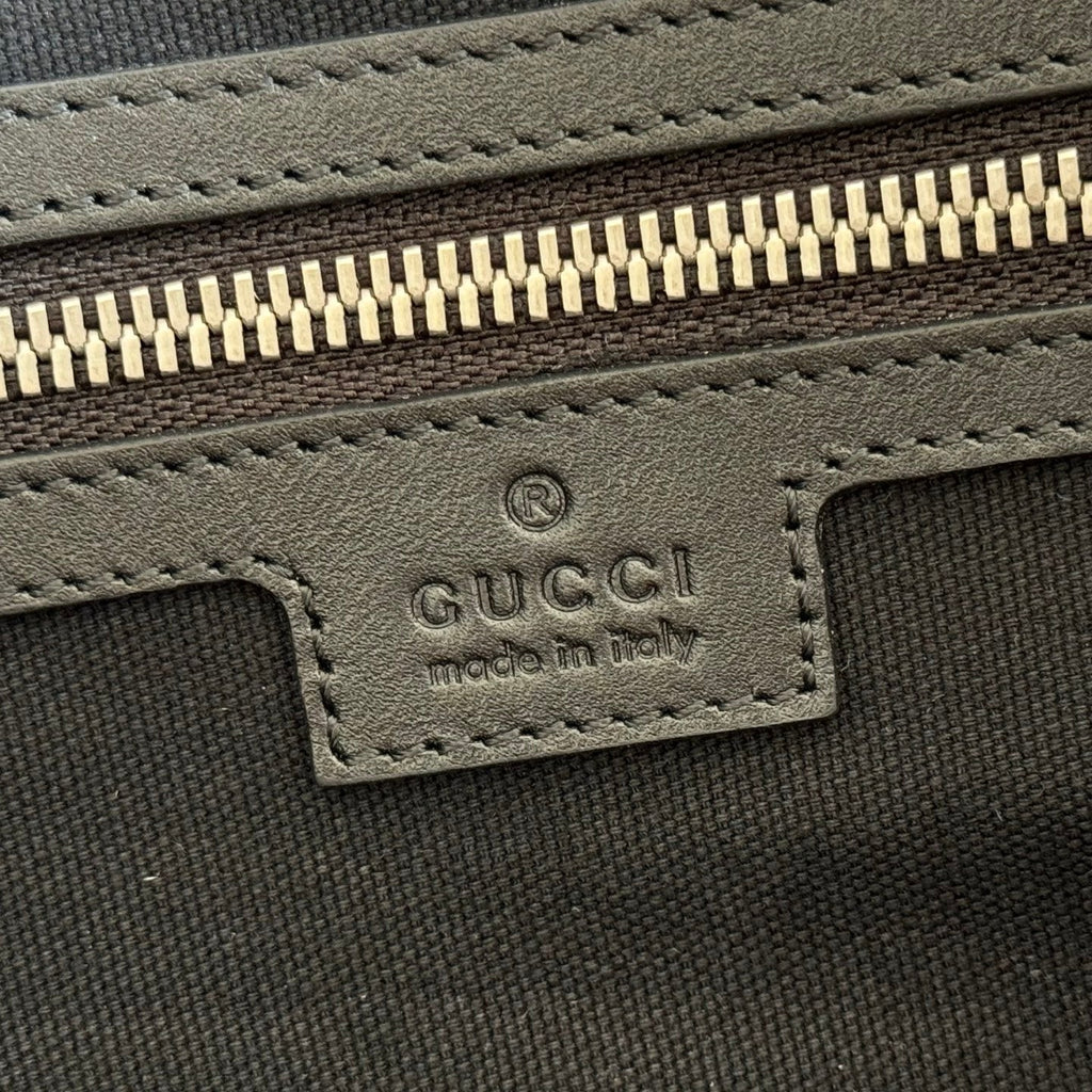 GUCCI 26S TOTE BAG 38 IN BLACK EMBOSSED CALFSKIN