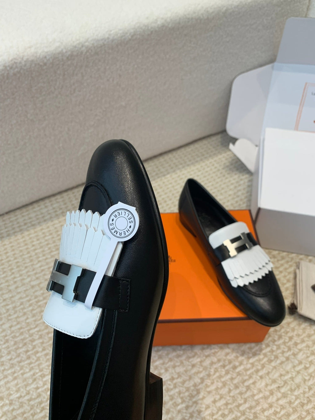 HERMES ROYAL LOAFER BLACK CALFSKIN