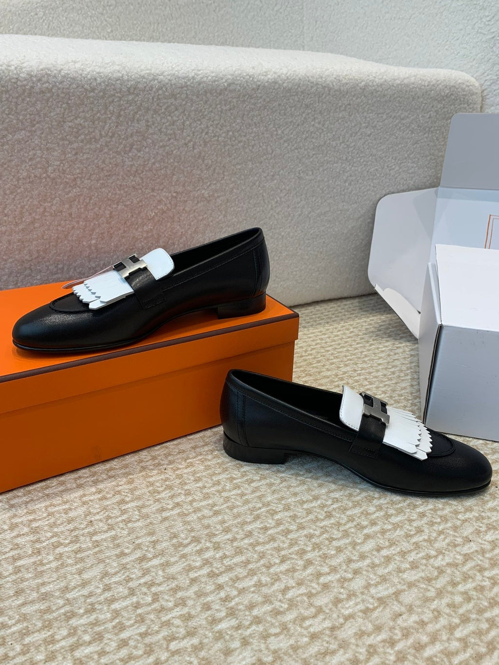 HERMES ROYAL LOAFER BLACK CALFSKIN