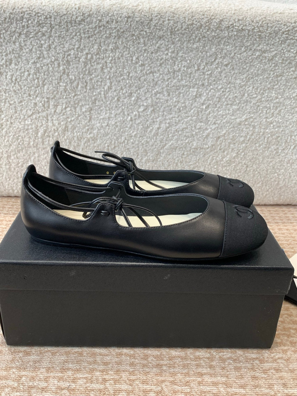 CHANEL MARY JANE BALLERINA IN BLACK LAMBSKIN