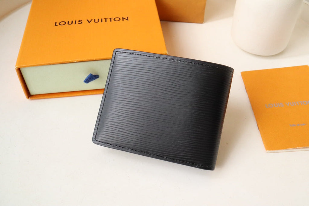 LOUIS VUITTON LV 25S SLENDER WALLET 11 IN BLACK EPI CALFSKIN