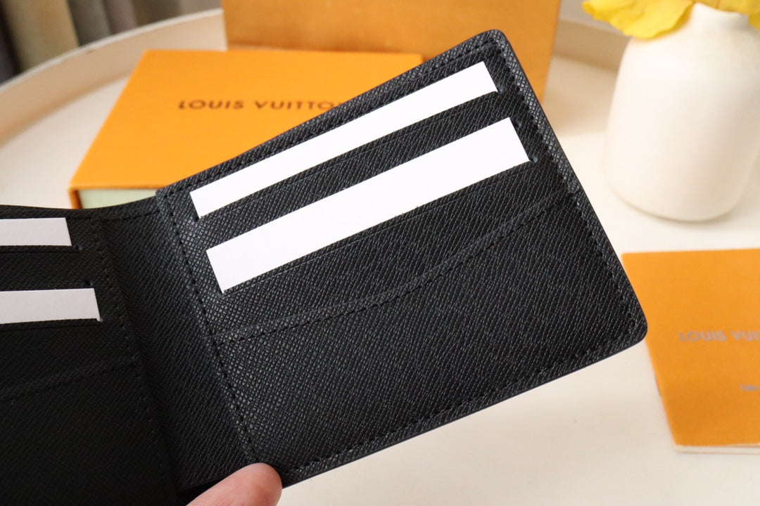 LOUIS VUITTON LV 25S SLENDER WALLET 11 IN BLACK EPI CALFSKIN