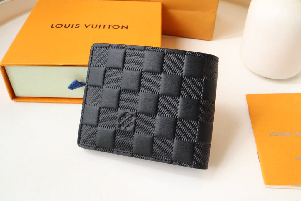 LOUIS VUITTON LV 25S SLENDER WALLET 11 IN BLACK DAMIER INFINI CALFSKIN