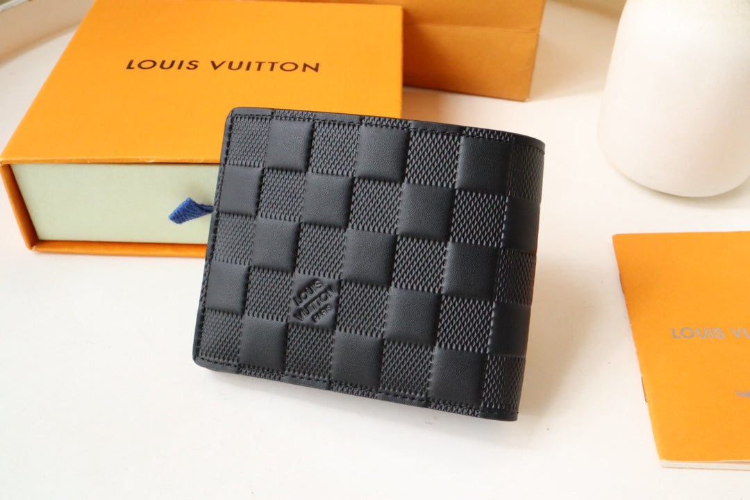 LOUIS VUITTON LV 25S SLENDER WALLET 11 IN BLACK DAMIER INFINI CALFSKIN