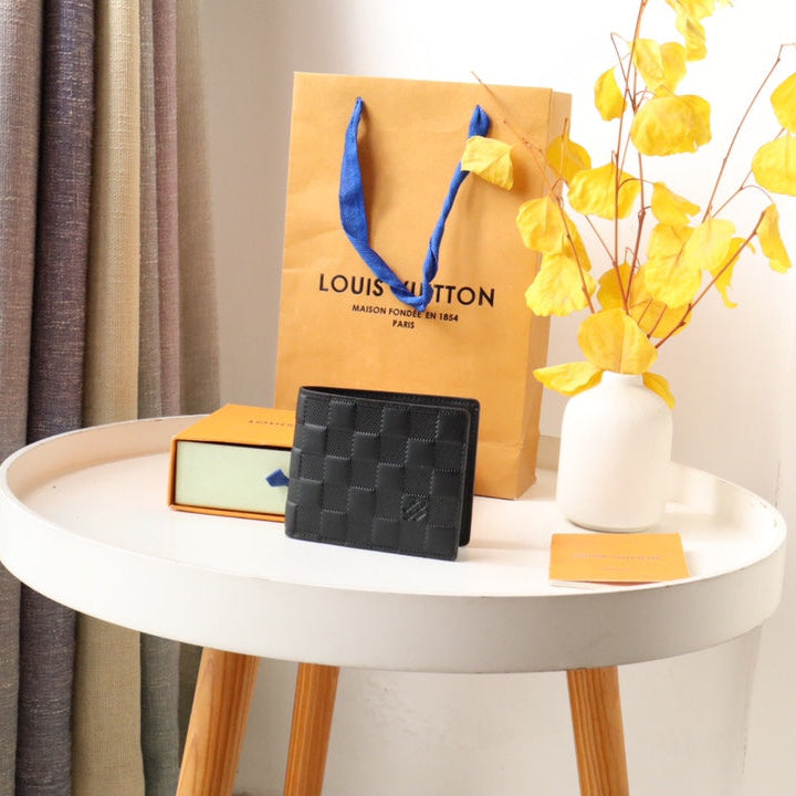 LOUIS VUITTON LV 25S SLENDER WALLET 11 IN BLACK DAMIER INFINI CALFSKIN