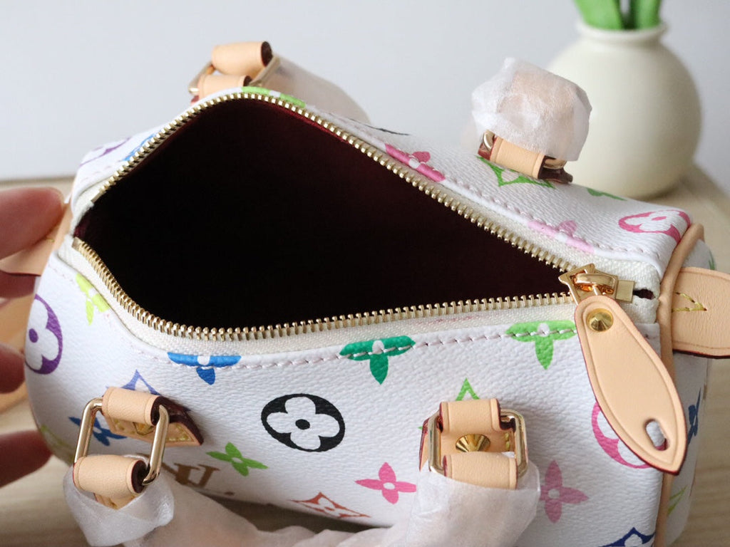 LOUIS VUITTON EAST WEST 15 BAG IN WHITE MIX COLORFUL CALFSKIN