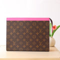 LOUIS VUITTON LV 25S POCHETTE VOYAGE 26 IN PONDICHERY PINK MONOGRAM MACASSAR COATED CANVAS