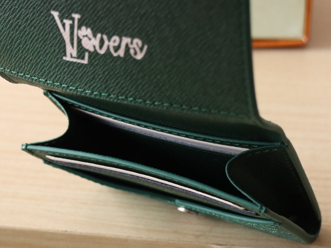 LOUIS VUITTON LV 25S ENVELOPE BUSINESS CARD HOLDER 10 IN DEEP TEAL MONOGRAM HERITAGE COATED CALFSKIN