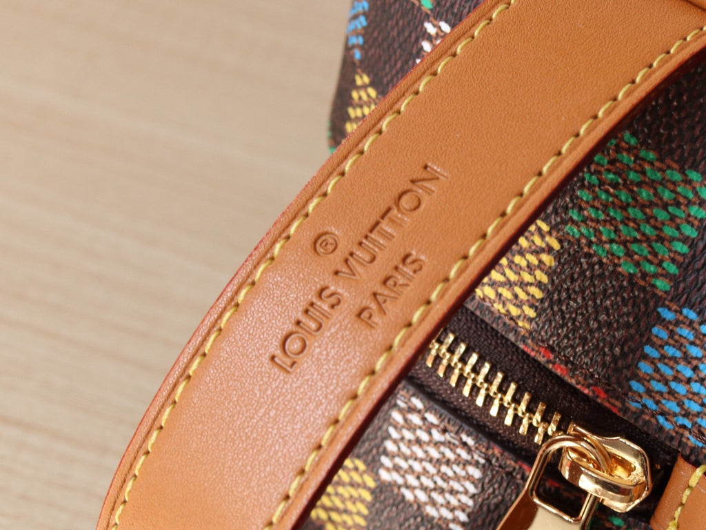 LOUIS VUITTON DOPP KIT LOCKER BAG 23 IN COLORFUL DAMIER CALFSKIN