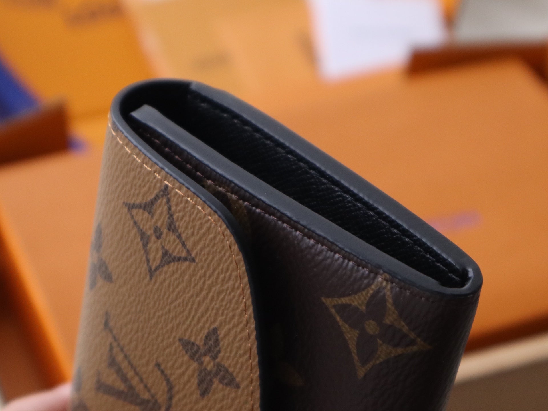 LOUIS VUITTON EMILIE WALLET 19 IN CHOCOLATE BROWN MONOGRAM CALFSKIN