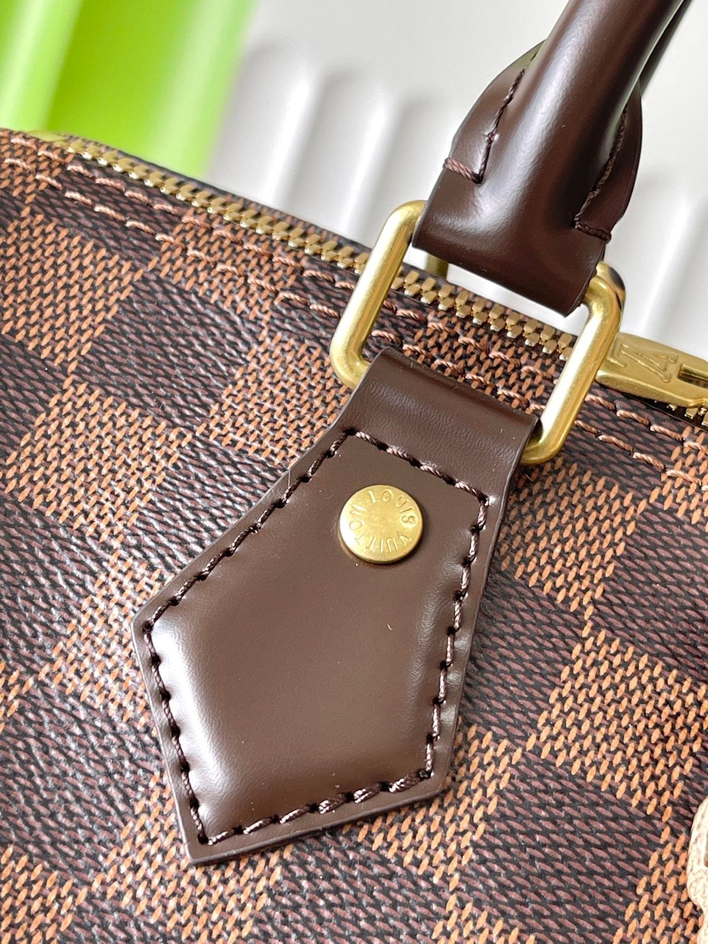 LOUIS VUITTON SPEEDY BANDOLIÈRE 25 IN DARK BROWN DAMIER EBENE CANVAS GOLD HARDWARE