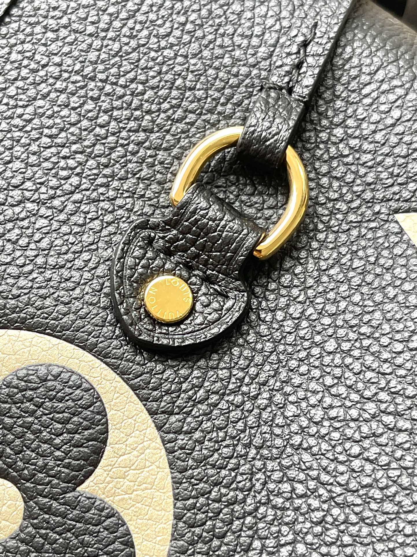 LOUIS VUITTON NEVERFULL MM 31 IN BLACK CREAM MONOGRAM EMPREINTE LEATHER
