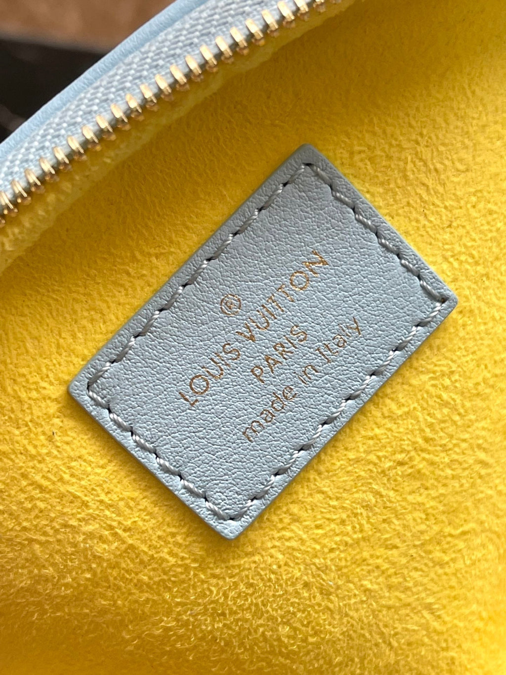 LOUIS VUITTON MINI BUMBAG 17 IN SKY YELLOW MONOGRAM CALFSKIN GOLD HARDWARE