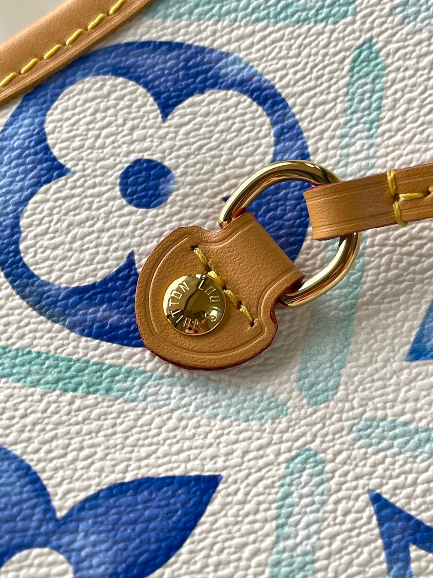 LOUIS VUITTON NEVERFULL MM 31 IN LAGOON BLUE MONOGRAM TILES CANVAS