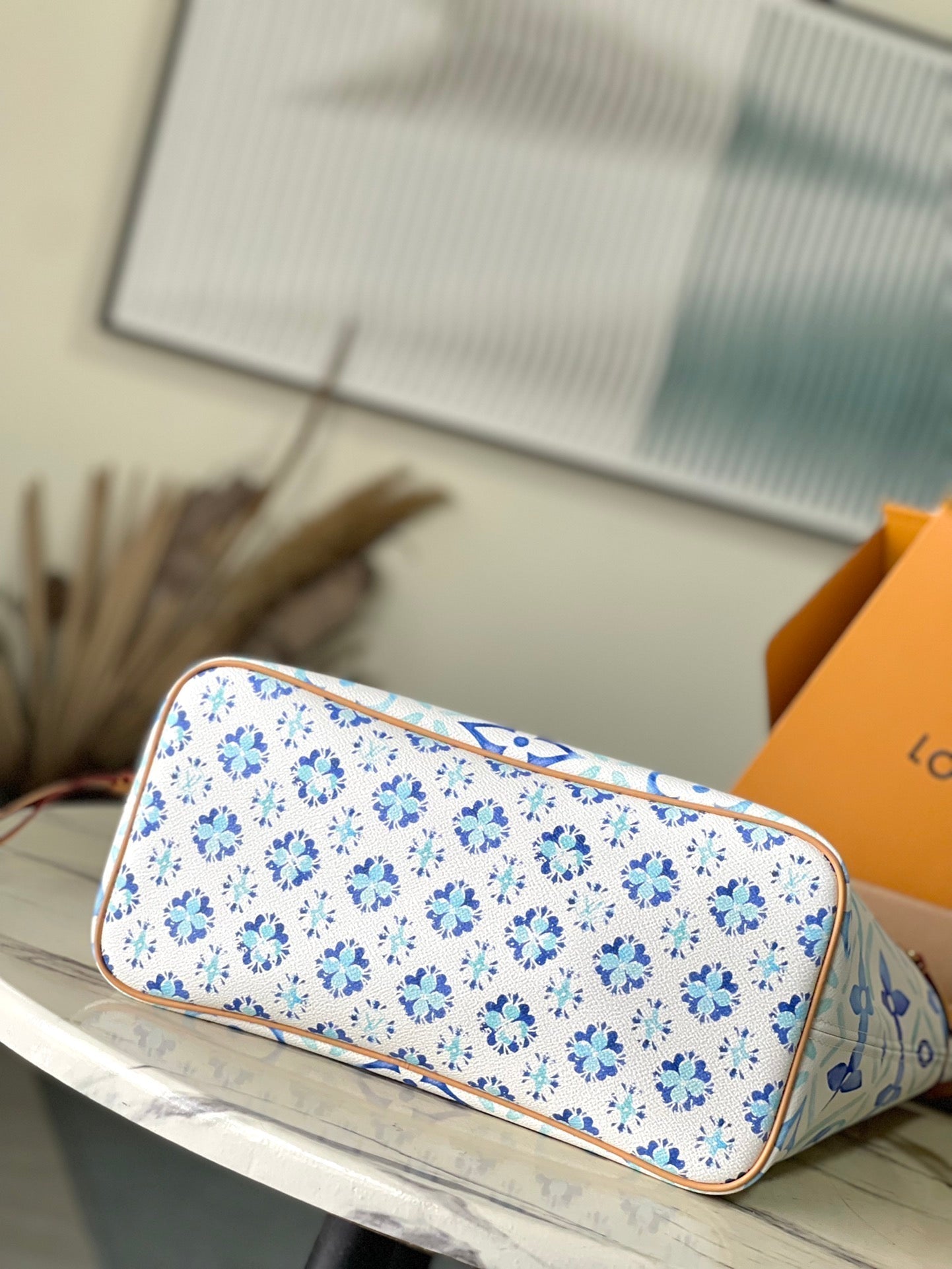 LOUIS VUITTON NEVERFULL MM 31 IN LAGOON BLUE MONOGRAM TILES CANVAS