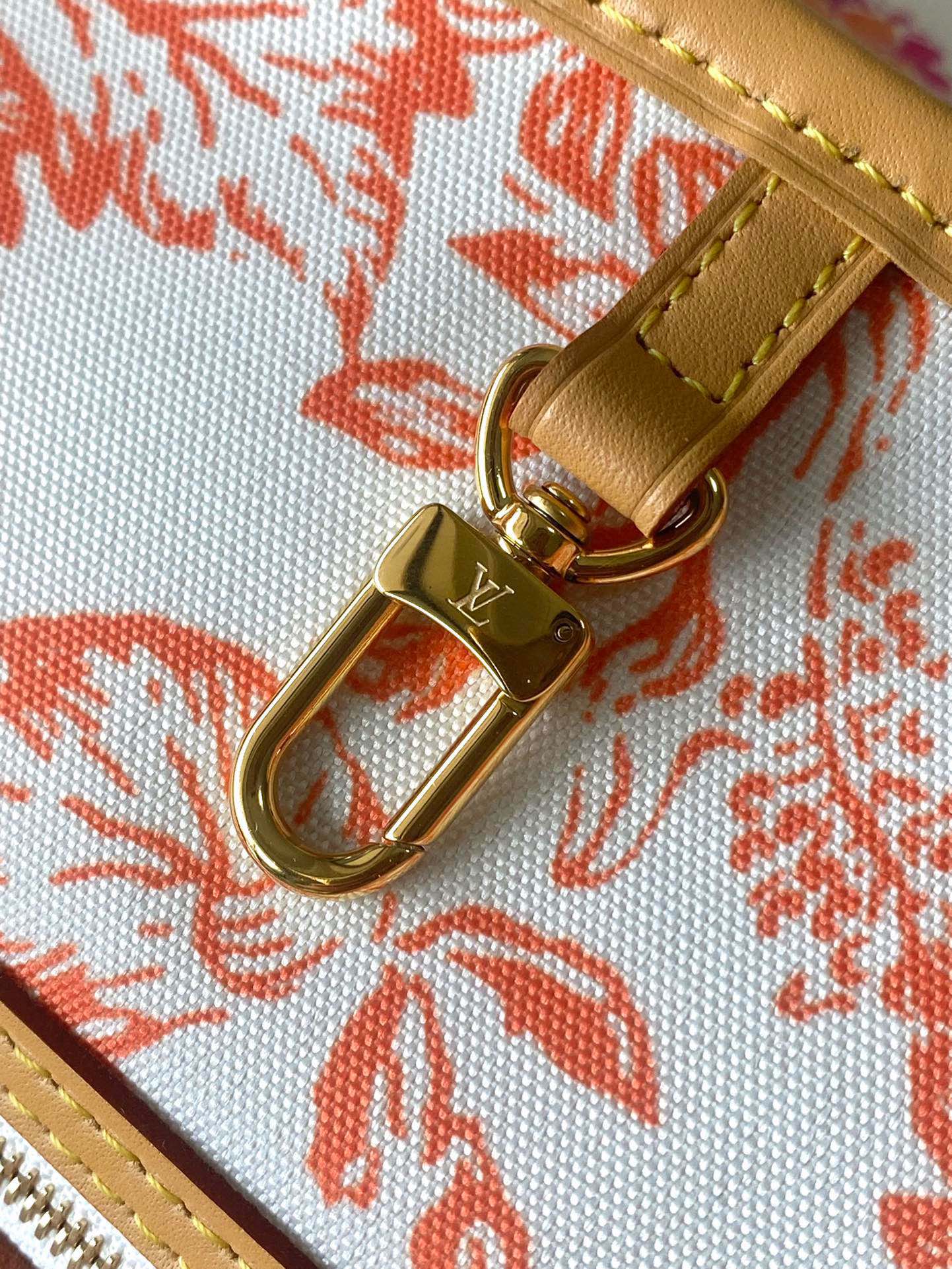 LOUIS VUITTON NEVERFULL MM 31 IN CORAL MONOGRAM TILES CANVAS