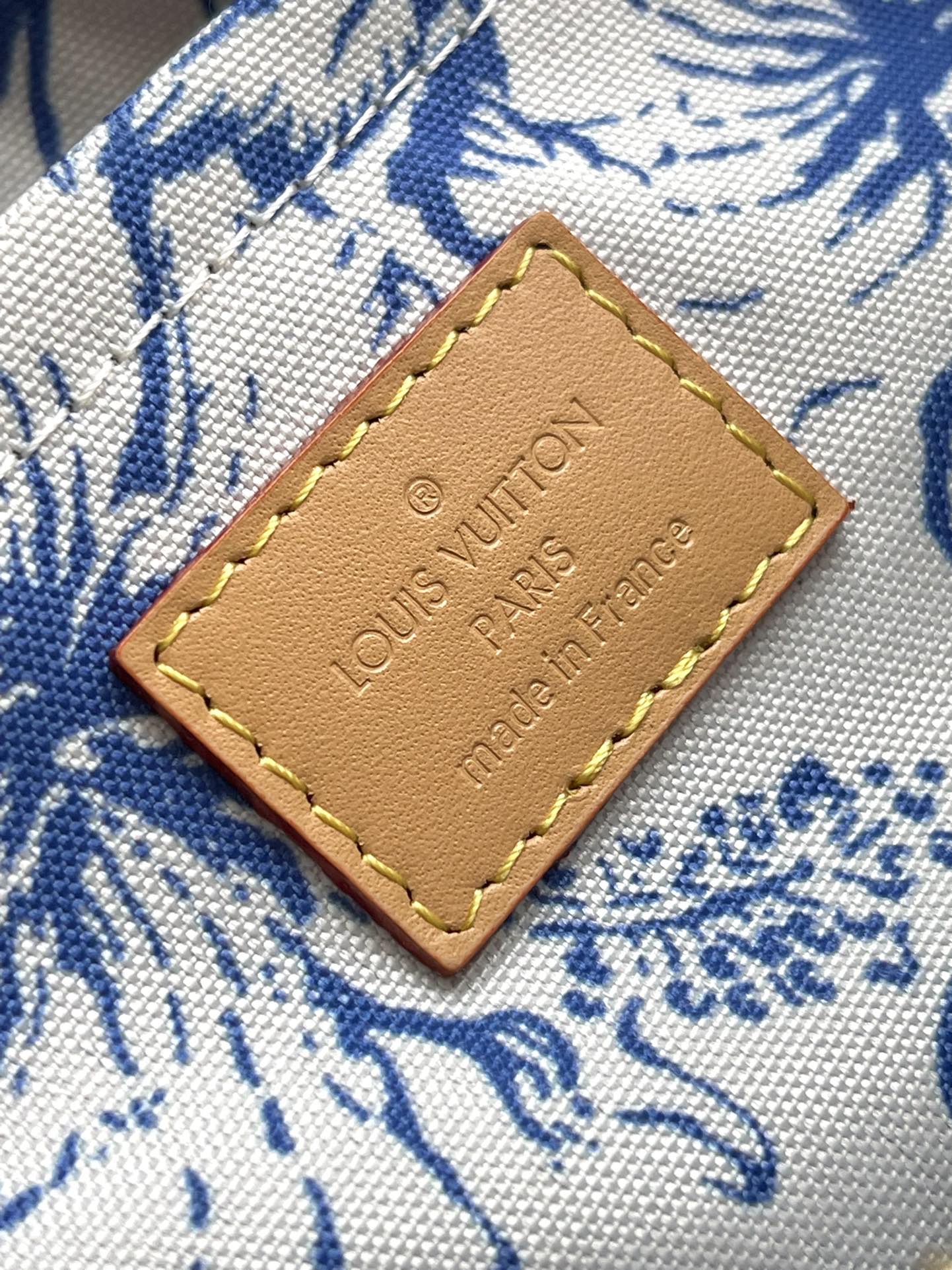 LOUIS VUITTON ONTHEGO EAST WEST 25 IN LAGOON BLUE MONOGRAM TILES CANVAS