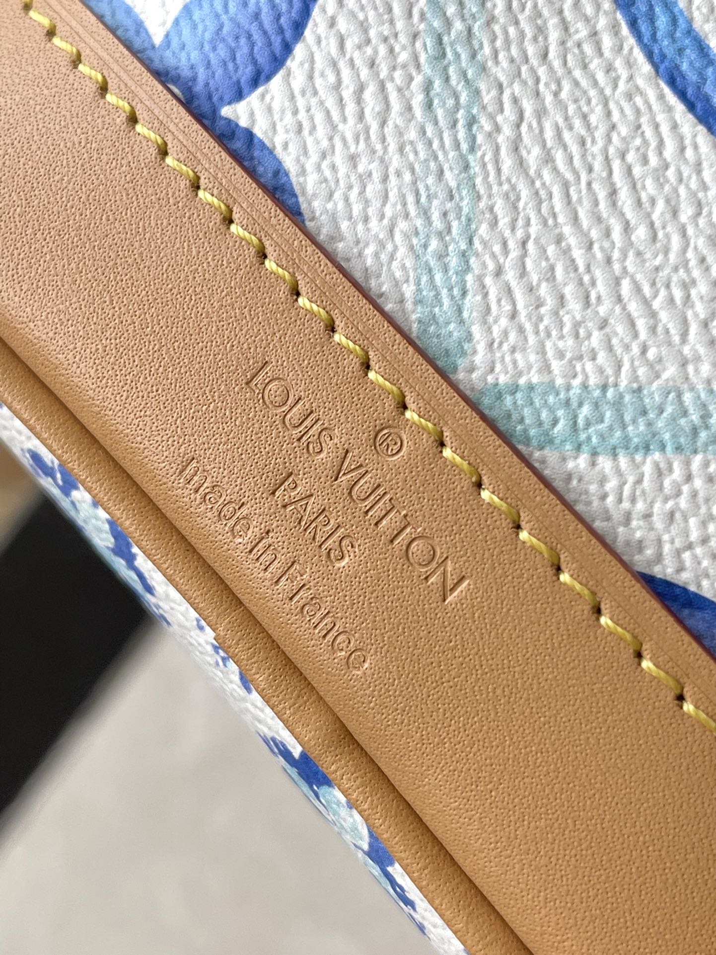 LOUIS VUITTON NANO NOÉ 16 IN LAGOON BLUE MONOGRAM TILES CANVAS